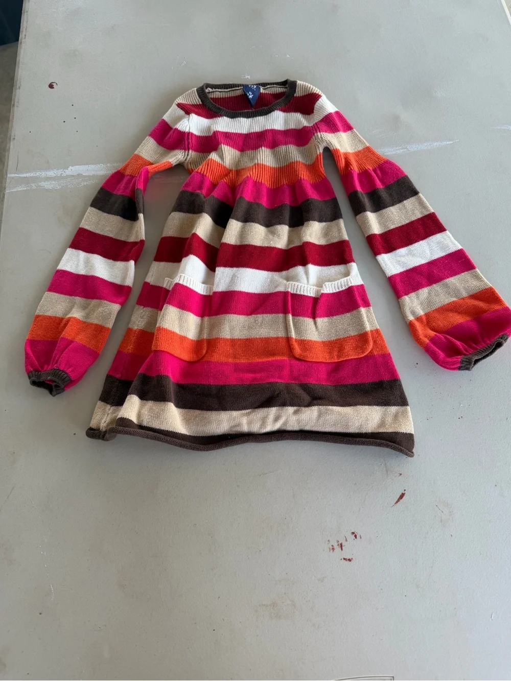 GAP Kids Multi-Colored Striped Knit Sweater Dress